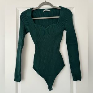 Abercrombie Long-Sleeve Sweetheart Sweater Bodysuit